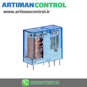 رله شیشه ای کتابی فیندر 24 ولت 8 آمپر 8 پایه